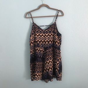 Peacock Patterned Romper